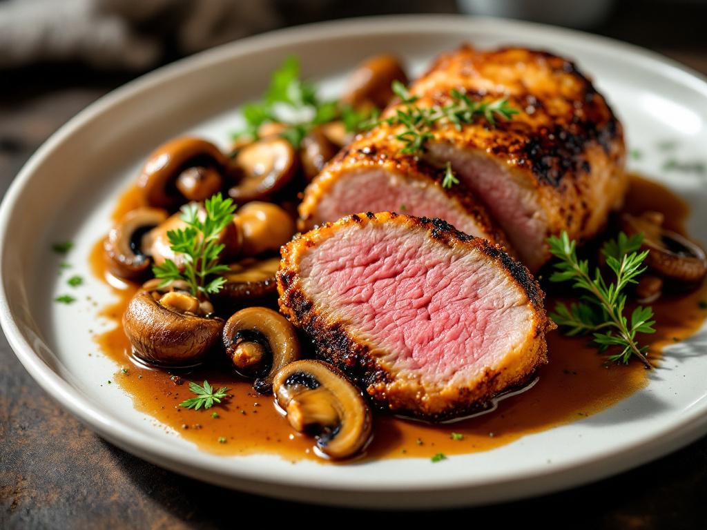 Filet mignon de porc aux morilles