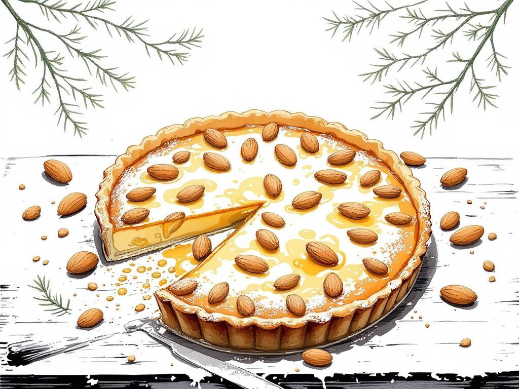 Tarte aux pignons et au miel